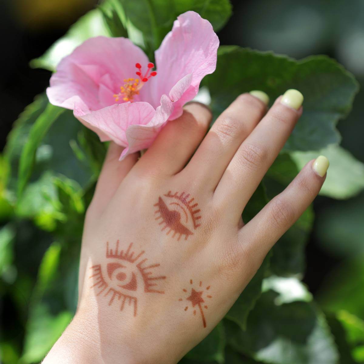 Sun Henna Tattoo Stencil