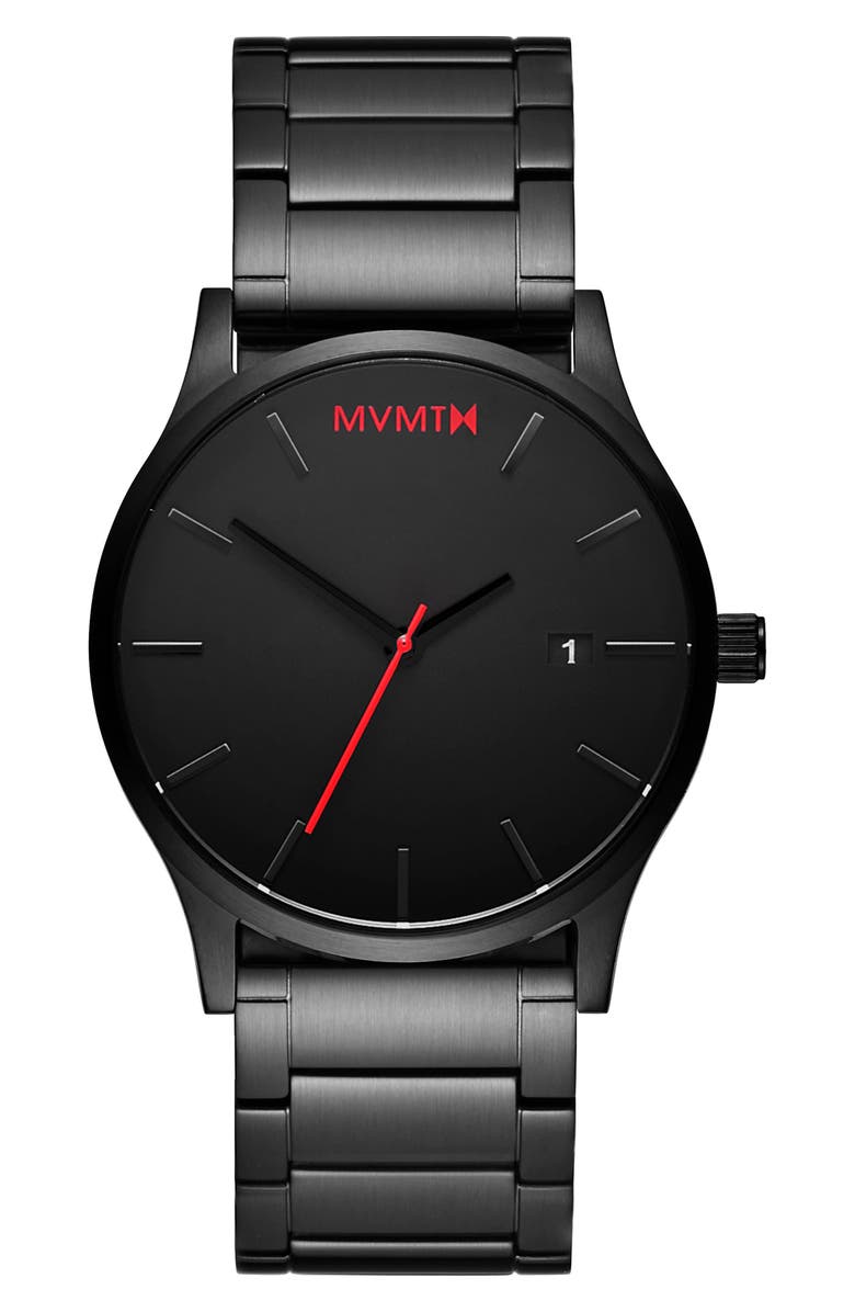 MVMT Classic Bracelet Watch, 45mm, Main, color, BLACK