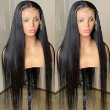 30 Inch 13×6 Transparent HD Lace Front Wig Bone Straight Human Hair Lace Frontal Wigs Brazilian Straight 4×4 Lace Closure Wig