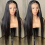 30 Inch 13×6 Transparent HD Lace Front Wig Bone Straight Human Hair Lace Frontal Wigs Brazilian Straight 4×4 Lace Closure Wig