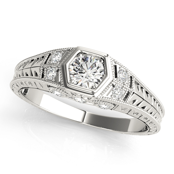 Vintage Style Round Diamond...