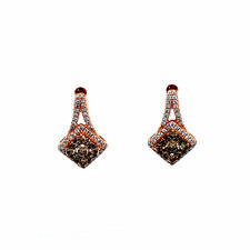 Brown Diamond Earring in 14K Rose Gold