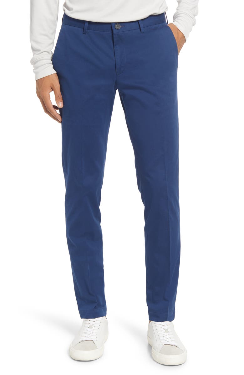 BOSS Genius Tapered Pants, Main, color, DARK BLUE