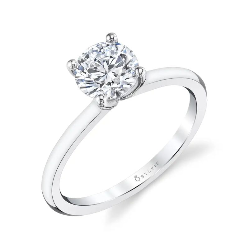 Solitaire Engagement Ring -...