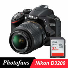 Nikon D3200 DSLR With 18-55mm F/3.5-5.6 Auto Focus-s Dx Vr Lens 24.2mp CMOS Sensor and Expeed 3 Image Processor