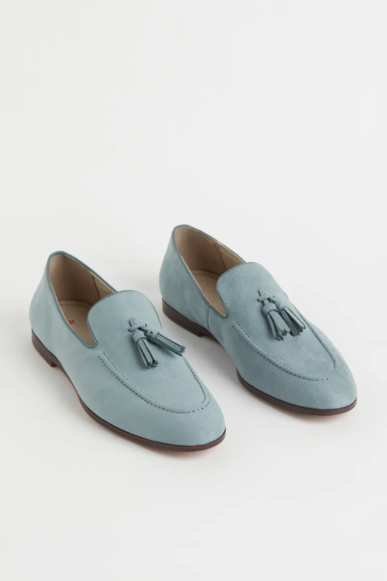 Tasseled Loafers - Turquoise - Men 