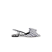 Caroline Constas Harper Flat in White &amp; Black Polka Dot | REVOLVE