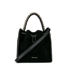 ANINE BING Ursula Bag in Black Suede | REVOLVE