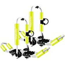 Kayak Rack - Epomaking Surf/Ski Roof Carrier Rack, Truck Kayak Carrier for 2 Kayaks - Lightweight Double Kayak Holder - J-Style Folding Racks - Universal Canoe, SUP, Ski,