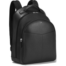 MONTBLANC Sartorial Leather Backpack, Main, color, BLACK