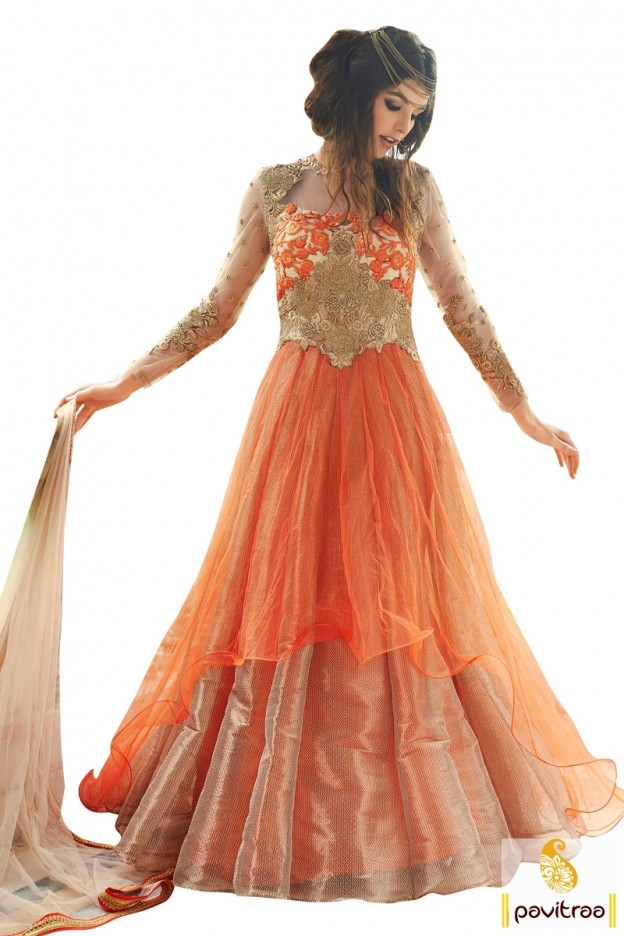 Orange Color Net Heavy Brid...