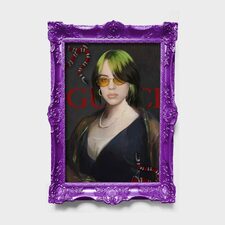 Best selling pop art canvas painting of Billie Eilish for living room home decor