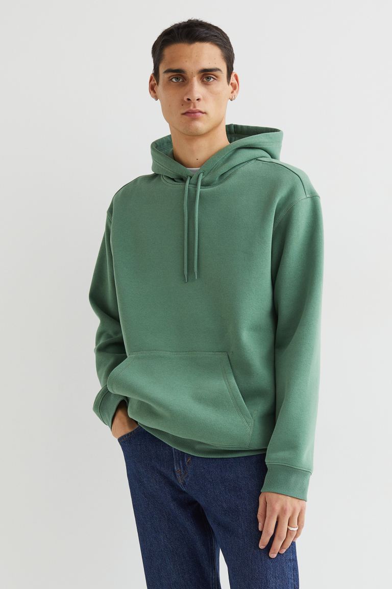 Relaxed-fit Hoodie - Green - Men 