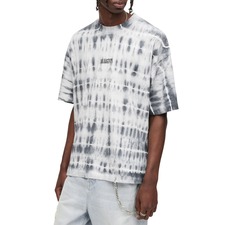 ALLSAINTS Mount Tie Dye Cotton Crewneck T-Shirt, Main, color, CLOUD WHITE/ SLATE BLUE