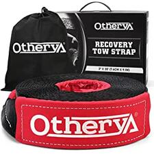 Recovery Tow Strap 3'' x 30 ft - Lab Tested 30,000lb Break Strength - Heavy Duty Draw String Bag Included - Triple Reinforced Protective Loop - Ensure Peace of Mind - Emergency Off Road Towing Rope