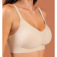 AirWear Seamless V-Neck Adjustable Strap Bra/NUDE