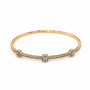 Diamond Ladies Bangle in 14K Yellow Gold
