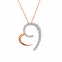Diamond Ladies Heart Pendant in 14K Rose Gold
