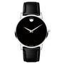 MOVADO Leather Strap Watch,...