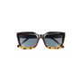 AIRE Abstraction 50mm Rectangular Sunglasses, Main, color, BLACK / TORT