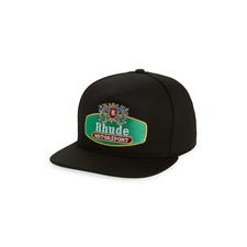 RHUDE Racing Crest Logo Baseball Cap, Main, color, BLACK 0372