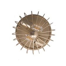 Golden Flushed Industrial Cage Ceiling Light