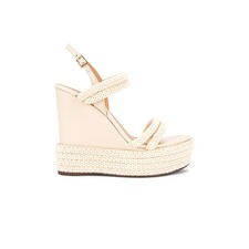 Schutz Leenah Wedge in Eggshell | REVOLVE