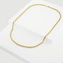 9ct Gold Plated Sterling Silver 2.8mm Box Chain Necklace