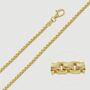 9ct Gold Plated Sterling Silver 2.3mm Box Chain Necklace