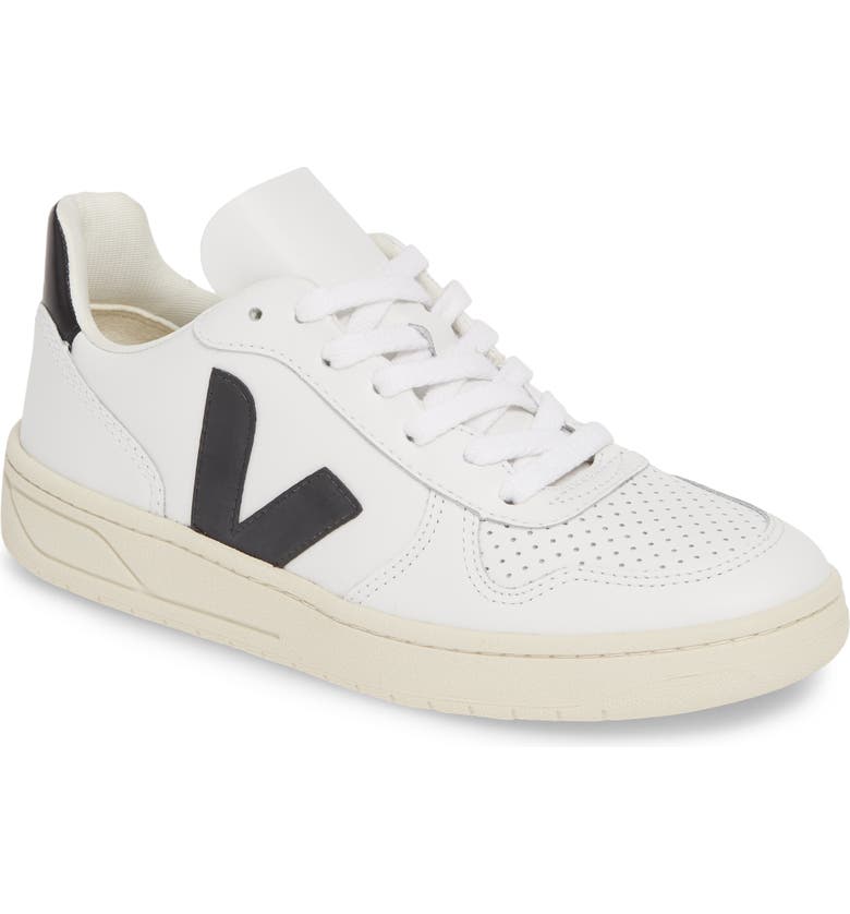 VEJA V-10 Sneaker, Main, color, EXTRA WHITE/ BLACK