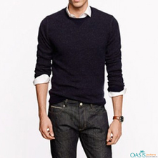 Deep black round neck sweatshirt