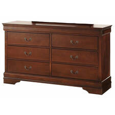 Homelegance Mayville 6 Drawer Dresser in Brown Cherry 2147-5
