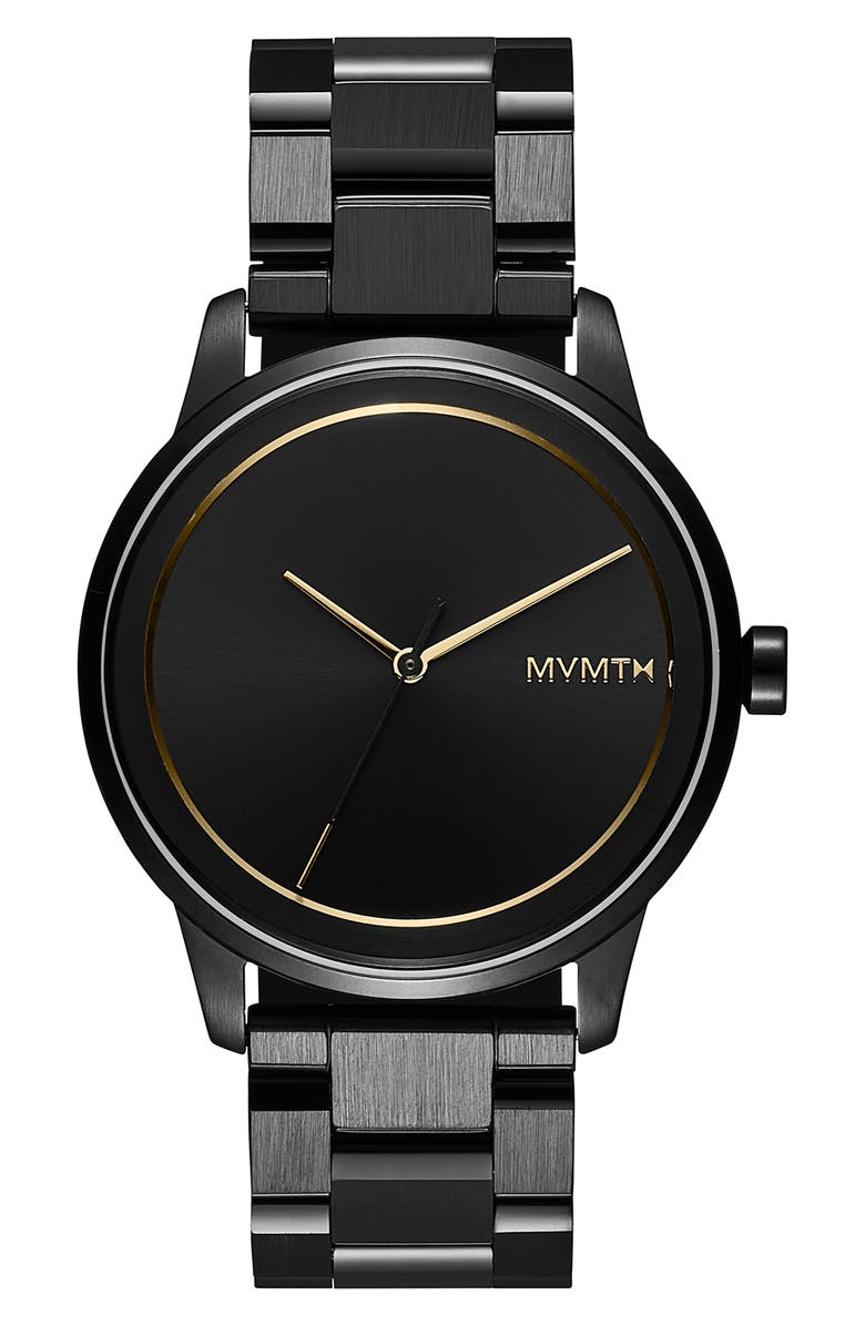 MVMT Profile Bracelet Watch, 44mm, Main, color, BLACK