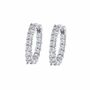 Roberto Coin 18Kt Gold Petite Inside Outside Diamond Hoop Earrings