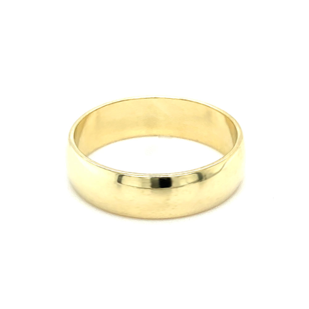 Gold Mens Band Ring in 10K ...