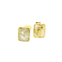 White Glacier Gold Cufflink in 14K Yellow Gold