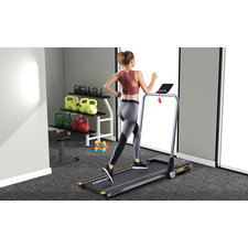 Treadmill for Home with Shock Reduction System, 2.5 HP Electric Folding Treadmill with Transportation wheels, 16" Wide Tread Belt, Connected with Mobile Phone - Newegg.com