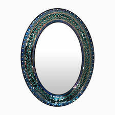 Home Gift Warehouse oval wall mirror for living room