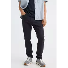 Slim Fit Cotton Twill Pants - Navy blue - Men