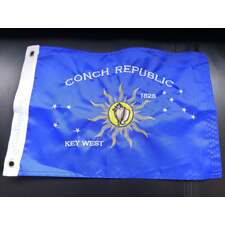 12" x 18" Embroidered Key West Conch Republic Single-Sided Heavy Duty 300D Nylon Flag