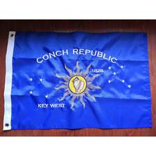 3 ft. x 5 ft. Embroidered Key West Conch Republic Single-Sided Heavy Duty 300D Nylon Flag