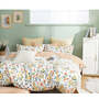 Estella Orange Floral 100% Cotton Reversible Comforter Set