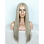 Gray Middle Parting Synthetic Lace Front Wigs