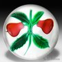 Antique Boston & Sandwich red pears paperweight. by American