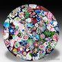 Rare Antique Clichy Scrambled Millefiori With Partial Clichy Signature Cane Paperweight. by Clichy