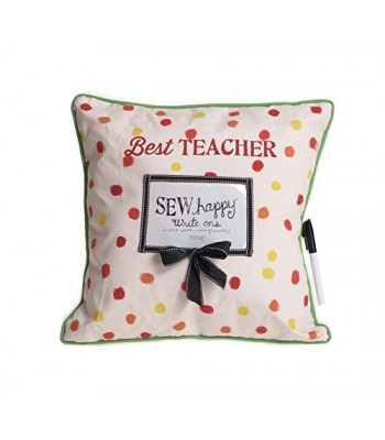 Transpac Home and Garden Autograph Teacher Pillow with Photo Pocket