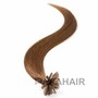 16" Chestnut Brown (#6) 100S Nail Tip Human Hair Extensions