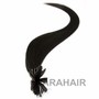 16" Jet Black (#1) 100S Nail Tip Human Hair Extensions