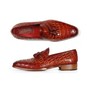 Patina Crocodile Embossed Calfskin  Tassel Loafers