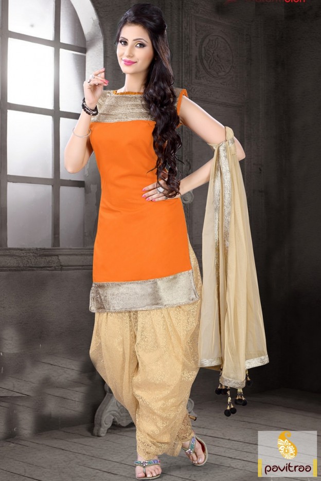 Net Silk Fabric Punjabi Wom...